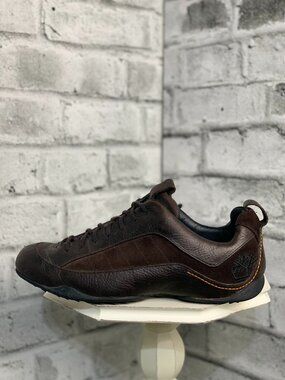 Timberland Shoes Men 10 Brown Suede Leather Lace Up Low Top Casual Smart Comfort